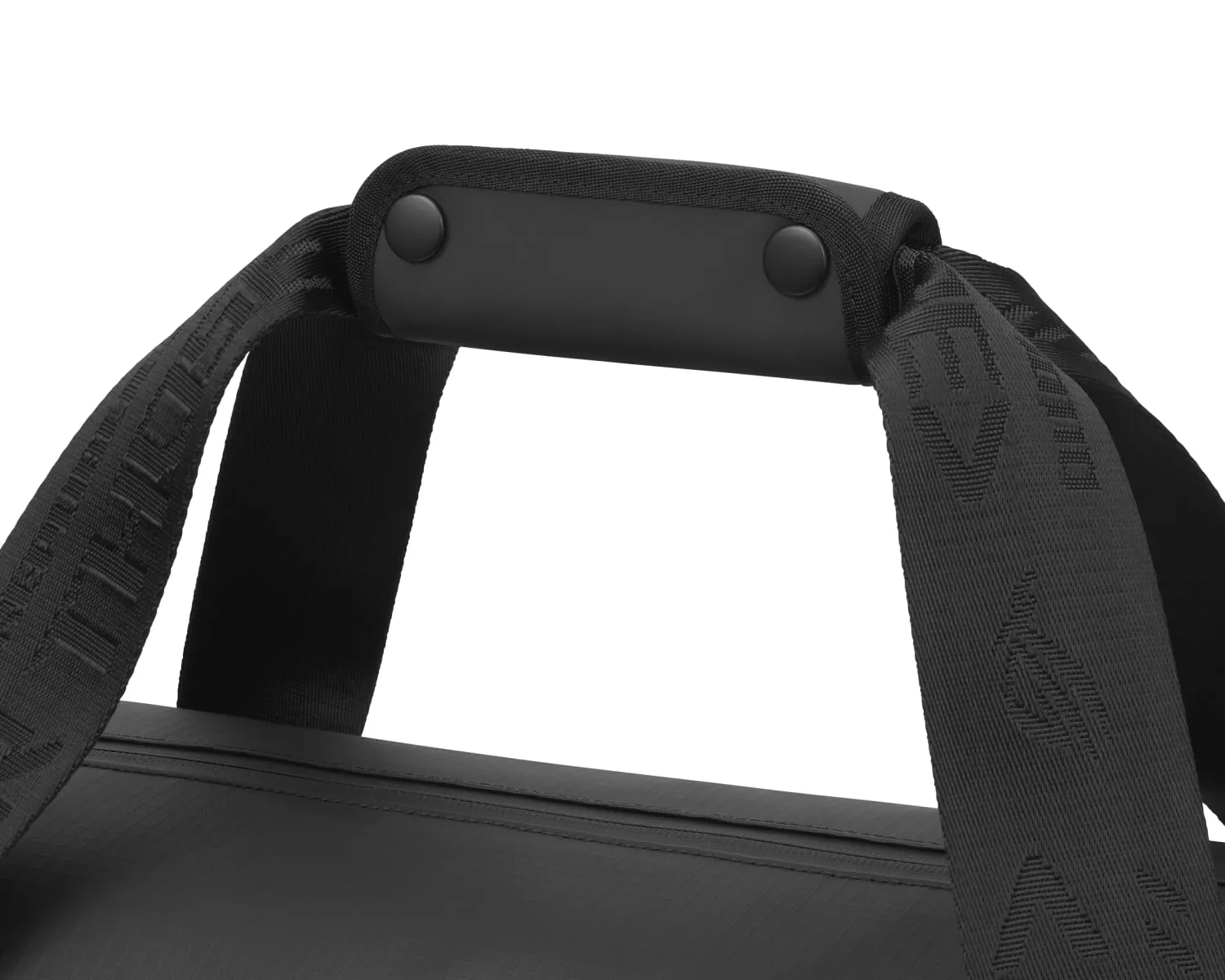 Extreme close-up of the ROG SLASH Duffle Bag's carry handle